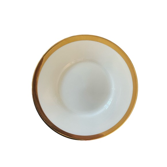 Pier One Imports Porcelain Gold Band 6" Appetizer Tapas Dessert Plates Set of 2 - Picture 3 of 6